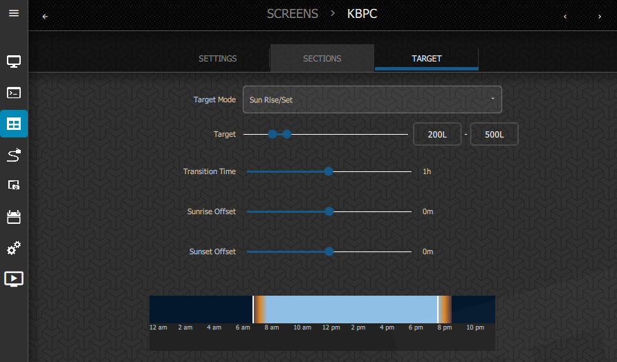 Screen Target Menu